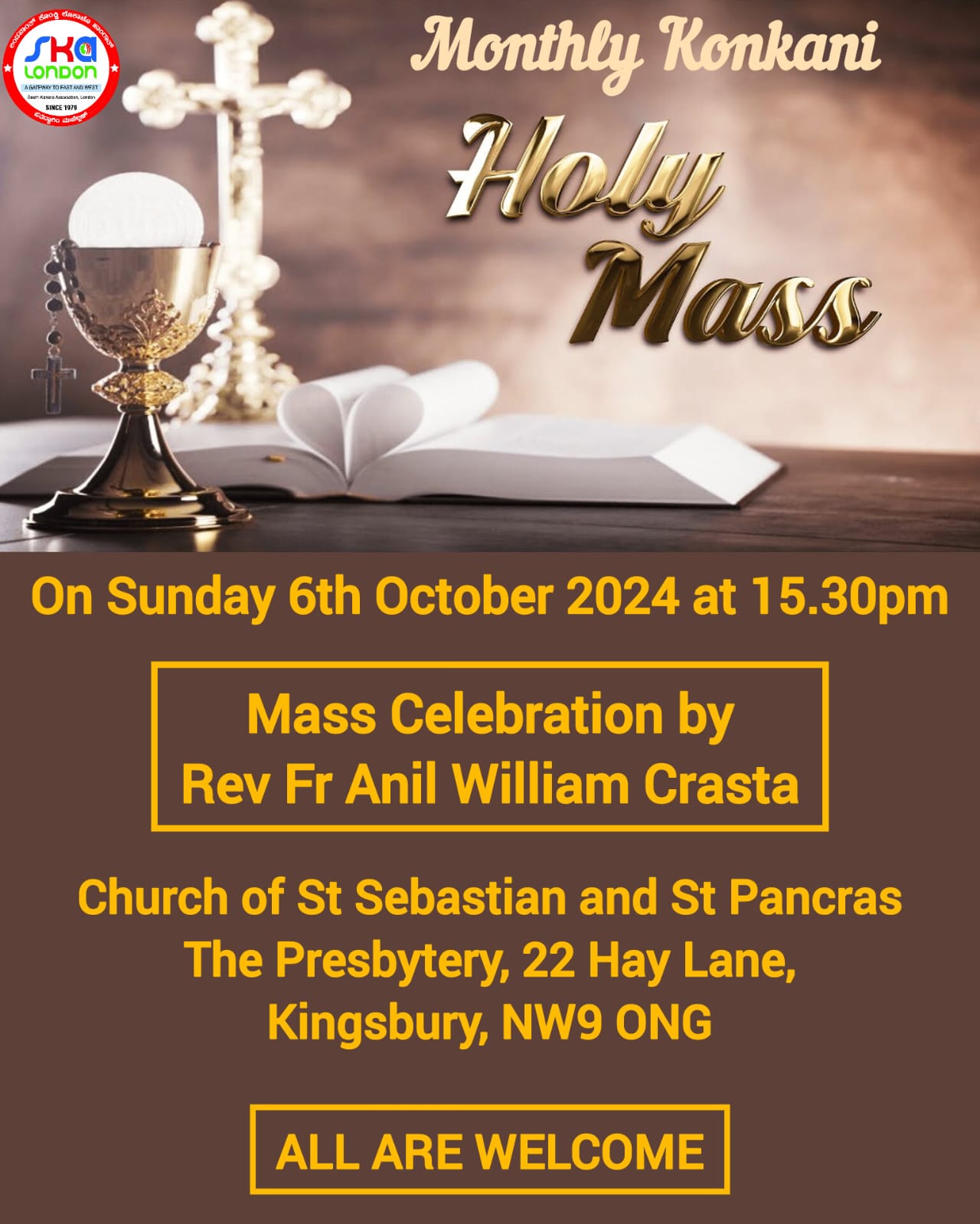 Monthly Konkani Holy Mass - October 2024